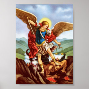Poster St Michael Archangel San Miguel Arcangel Print