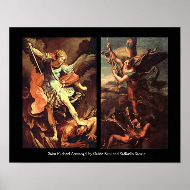 Poster St MICHAEL ARCHANGEL VANGUISHING SATAN (Devant)