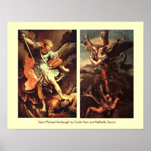 Poster St MICHAEL ARCHANGEL VANGUISHING SATAN