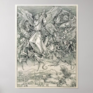 Poster St. Michael Battling avec le Dragon