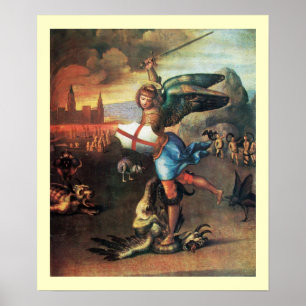Poster St MICHAEL ET LE DRAGON