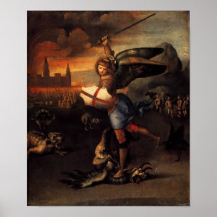 Poster St Michael et le dragon