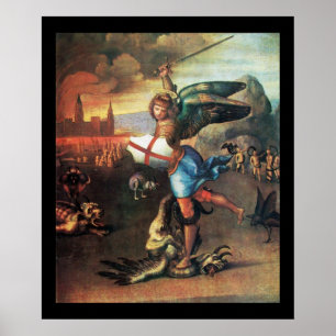 Poster St MICHAEL ET LE DRAGON