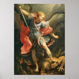 Poster St Michael l'archange bataille avec le diable
