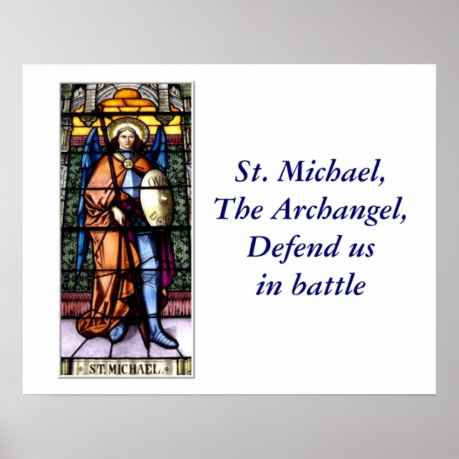 Poster St. Michael L'Archange Vitre Tiré (Devant)