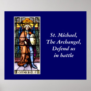 Poster St. Michael L'Archange Vitre Tiré