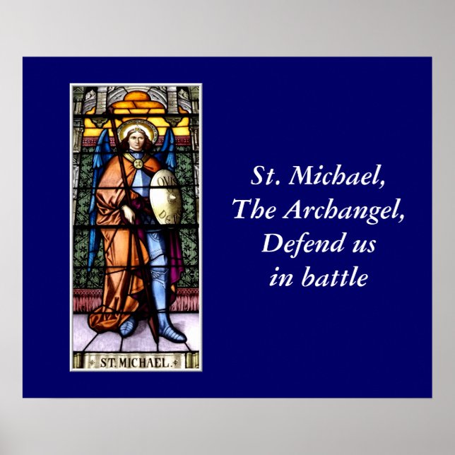 Poster St. Michael L'Archange Vitre Tiré (Devant)
