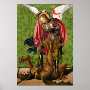 Poster St Michael tuant le dragon