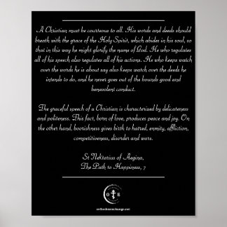 Poster St Nektarios Sur Le Comportement Chrétien