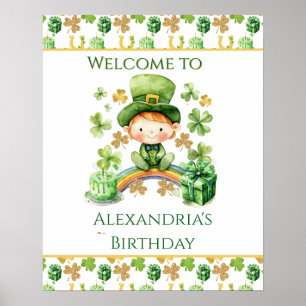 Poster St patrick Lucky One Premier anniversaire Bienvenu