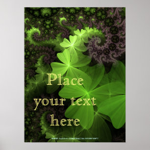 Poster St Patrick Shamrock Field