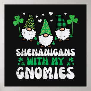 Poster St Patrick Shenanigans Avec Gnomies Nains