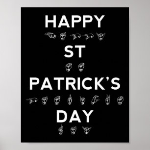 Poster St Patrick's Day Asl Sensibilisation des sourds