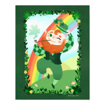 St. Patrick's Day Cute Leprechaun Art Imprimer