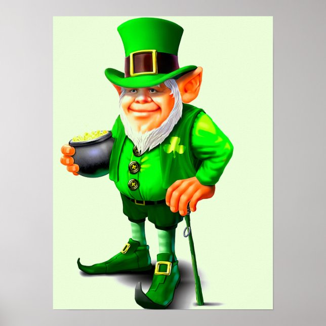 POSTER ST. PATRICK'S DAY LEPRECHAUN   (Devant)