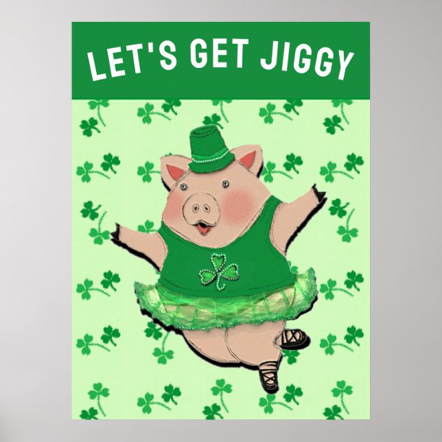 Poster St. Patrick's Day Party Jig irlandais (Devant)