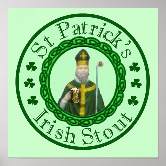 Poster St. Patrick's Irish Stout (Devant)