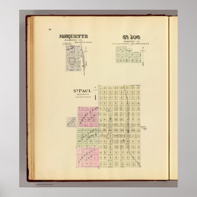 Poster St. Paul, Marquette et St. Joe, Nebraska (Devant)