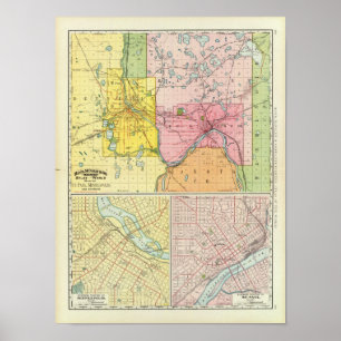 Poster St. Paul, Minneapolis, Minnesota