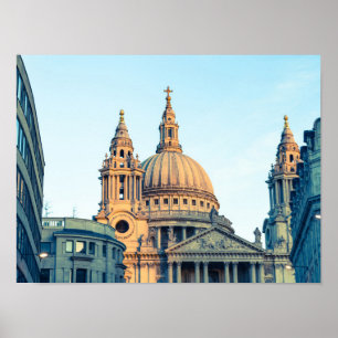 Poster St Paul’s Cathedral London Vintage gift