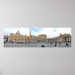 Poster St. Peters Square in Vatican City Panoramic Photo