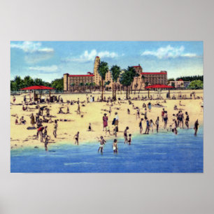 Poster St Petersburg Floride Vinoy Park Hotel Beach