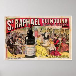 Poster St. Raphael Quinquina Vintage Wine Ad Art