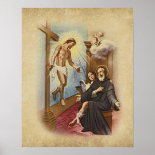 Poster St Saint patron pérégrin des malades du cancer