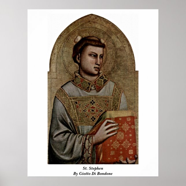 Poster St. Stephen By Giotto Di Bondone (Devant)