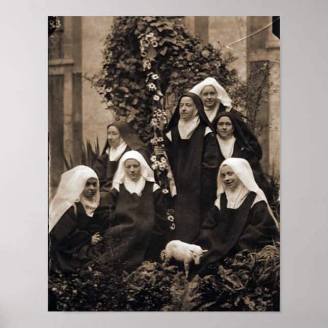 Poster St. Therese et les Soeurs de Lisieux. (Devant)