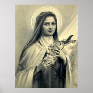 Poster St. Therese of Lisieux Little Flower of Jesus