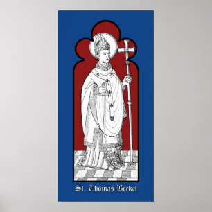 Poster St. Thomas Becket tenant une épée (M 033)