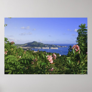 Poster St. Thomas, îles Vierges américaines. Charlotte