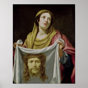 Poster St. Veronica Holding the Holy Shroud