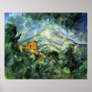 Poster St. Victoire et Château Noir par Paul Cezanne