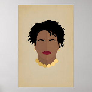 Poster Stacey Abrams, icône des femmes noires qui font l'