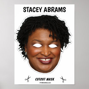 Poster STACEY ABRAMS Masque Halloween