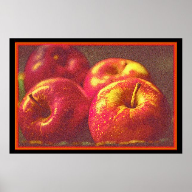 Poster "Stack of Red Apples Fruit" Photo mignonne. Comman (Devant)