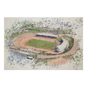Poster Stade Odsal, Bradford Aerial Art