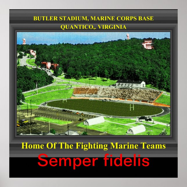 POSTER STADE U.S.M.C.BUTLER QUANTICO, VA (Devant)