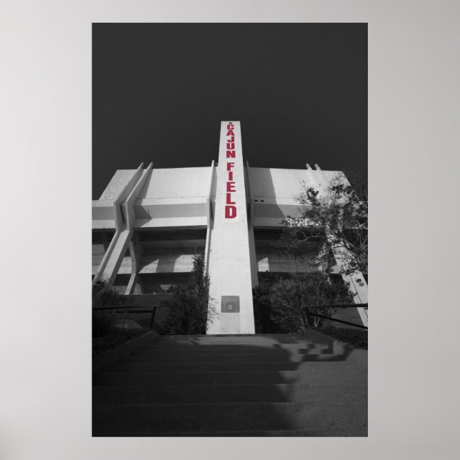 Poster Stade ULL Cajun Field (Devant)