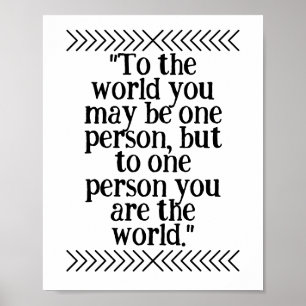 Poster Staël  "Pour le monde, vous pouvez être une person