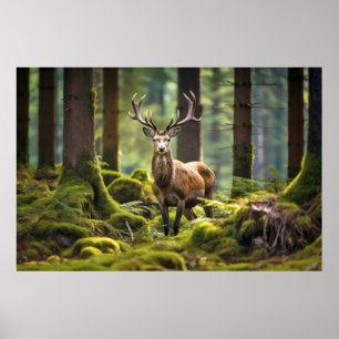 Poster Stag Deer Animal Nature Sauvage Majestic