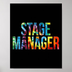 Poster Stage Manager Tie Dye Appréciation Day Hello Byck