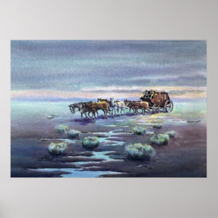 Poster STAGECOACH FIN APRÈS-MIDI par SHARON SHARPE