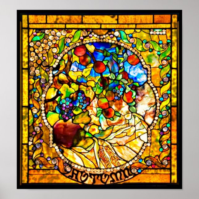 Poster-Stained Glass-Louis Tiffany 102 Poster (Front)