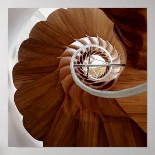 Poster STAIRCASE intérieur circulaire art : Graphiques de