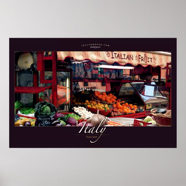 Poster Stand de fruits italien (Devant)