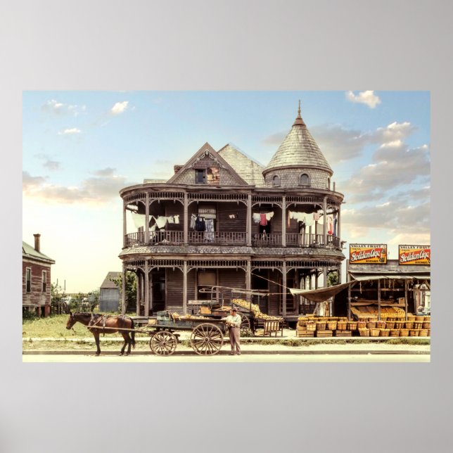 Poster Stand de fruits maison - Houston Texas 1943 (Devant)