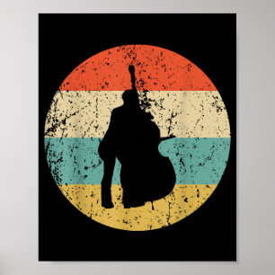 Poster Stand Up Bass Shirt - Vintage musique rétro
